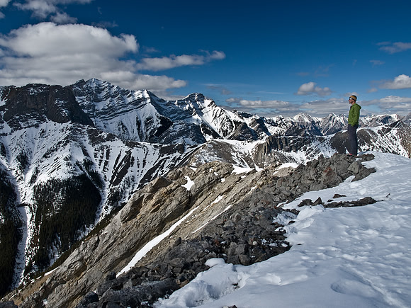 Vern on the summit of Mary Barclay's Mountain.
