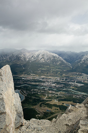 Views from Ha Ling over Canmore.