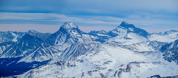 Mount Douglas and St. Bride are almost devoid of snow thanks to fierce winds in the alpine.