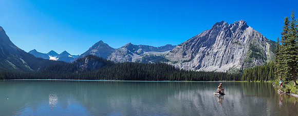 Swimming in Lower Elk Lake on a hot day.