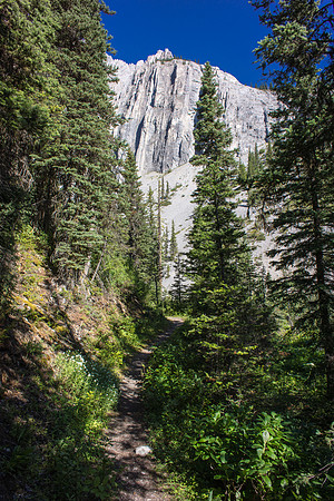 Hiking along the Elk Lakes.