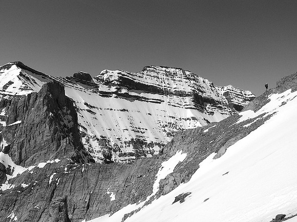 Eventually we cut over to climber's left and ascended the ridge.