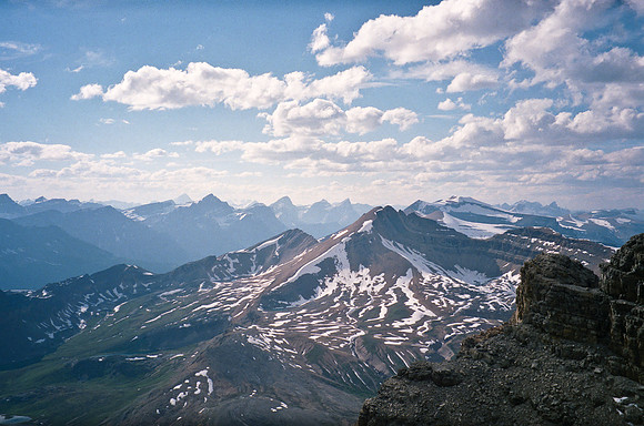 Cirque peak across Dolomite Pass to the north along with Patterson, Chephren and Observation Peak.