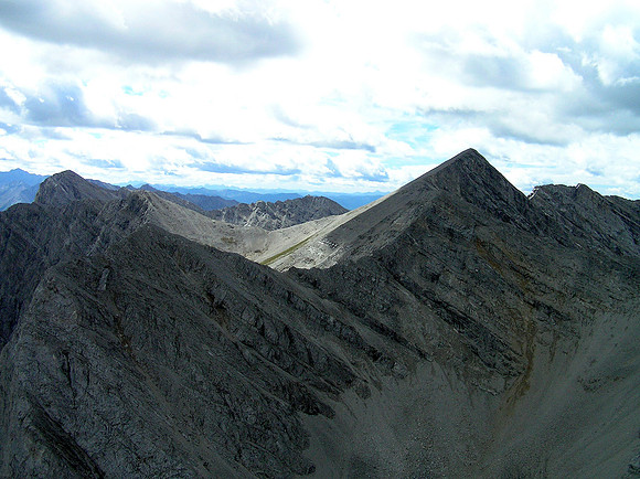 The route from Allison (C) to Window Mountain at left is fairly obvious.