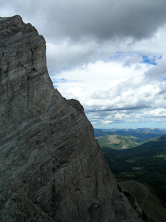 Descending from the summit of Window Mountain.