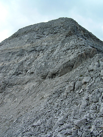 Another shot of the tricky down climb. Very exposed and loose.