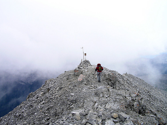 Jon heads for the summit.