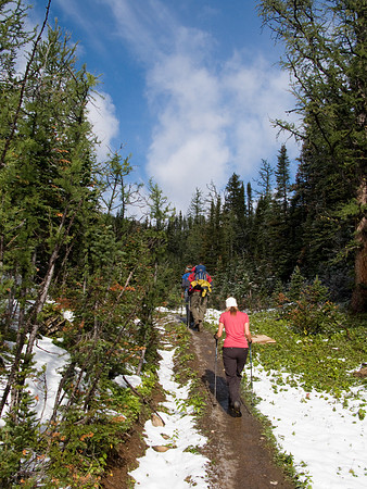 The trail is well traveled and the signs make the way obvious.