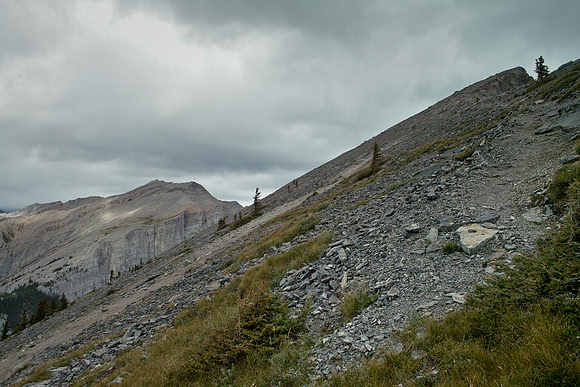 Looking back at the route up to Ha Ling's summit as I cut over to Miner's Peak. EEOR in the background.