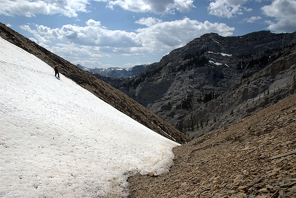 Wietse descending the upper part of Jura Creek.