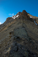 Looking back at the ridge from near the col.