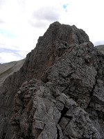 Descending from the summit of Window Mountain.