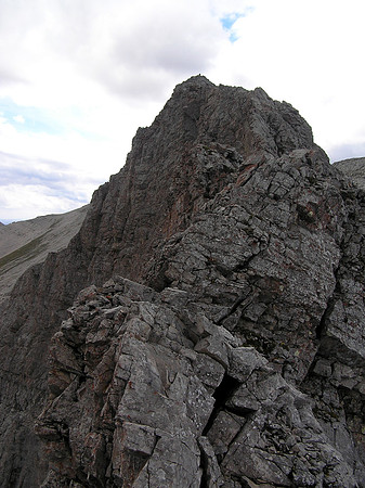 Descending from the summit of Window Mountain.