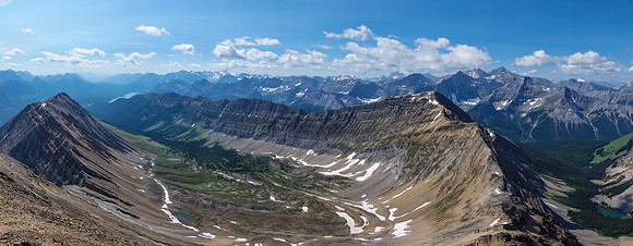 Another view of the pristine Kent Creek Valley - this time right from the summit and even including James Walker Tarn at lower right.