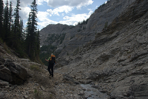 The upper creek was interesting but I didn't care for the terrain trap we spent almost an hour negotiating down. :(