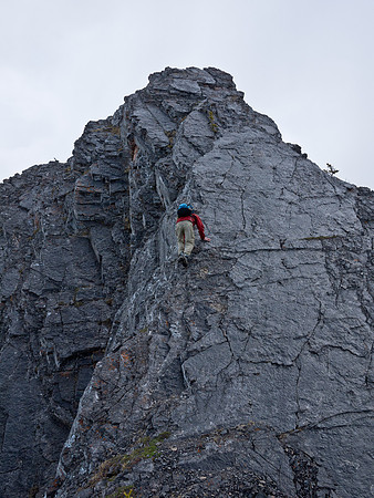 This is not for the faint of heart! Especially when damp... Here Denis is negotiating one of the more interesting sections