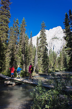 Hiking along the Elk Lakes.