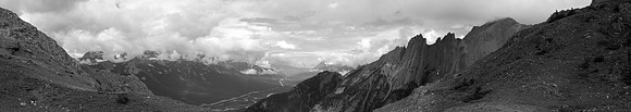 Panorama from the plateau looking west.