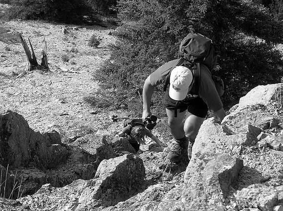 Sonny on the lower ridge.