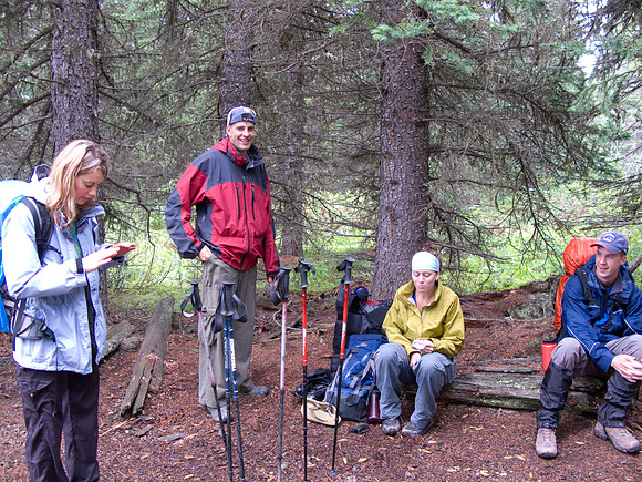 A break along the trail at about the half way mark.