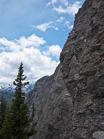 Terrain around the descent line.