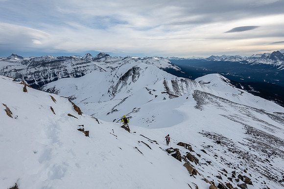 Descending off the bottom of the crux.