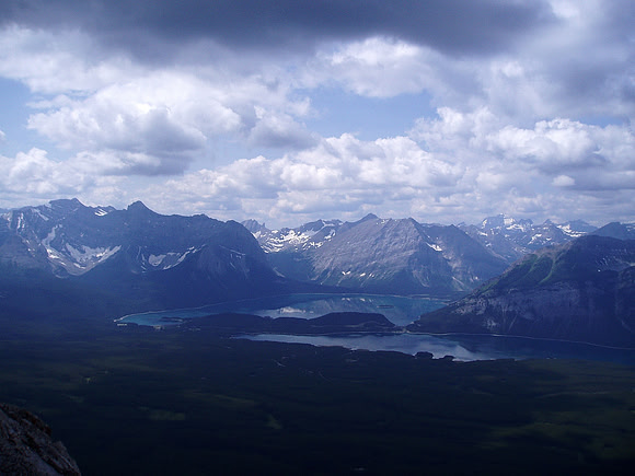 Views to the Kananaskis Lakes.