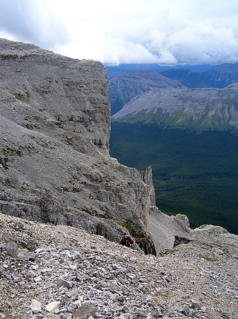 Descending to the chains.