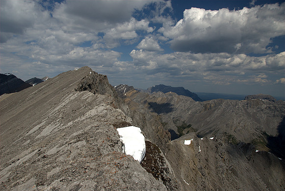 Views from the south summit to the north (true) one.