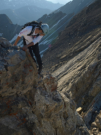 Kev on the crux.