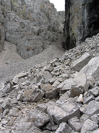 Looking back up the chain section.