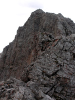 Descending from the summit of Window Mountain.