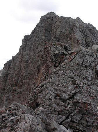 Descending from the summit of Window Mountain.