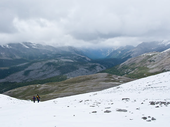 Descending Cave Mountain.