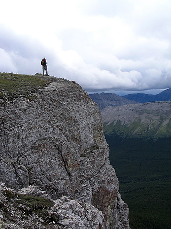 Posing on an outlier on descent.