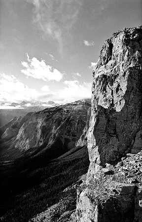 Looking along the cliffs.