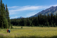 Hiking back up to Elk Pass.