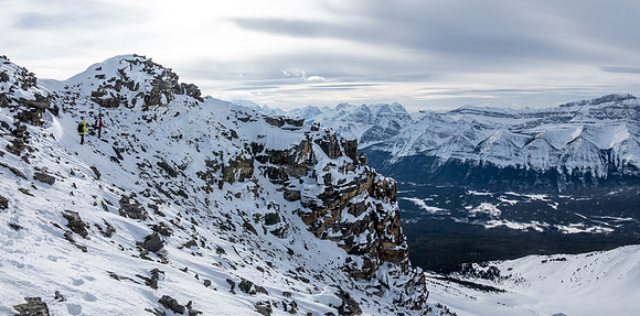 Scrambling back to the top of the crux.