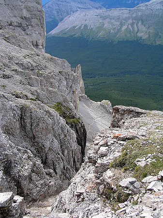 Descending to the chains.