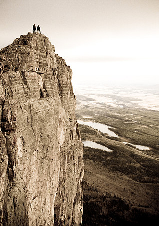 Incredible exposure on the summit ridge.