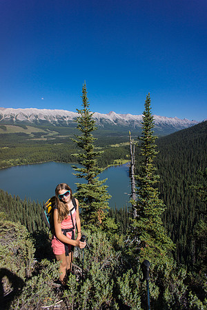 Kaycie and the lower lake.