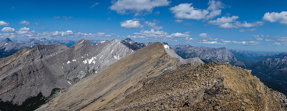 Looking at the north summit - with James Walker behind.