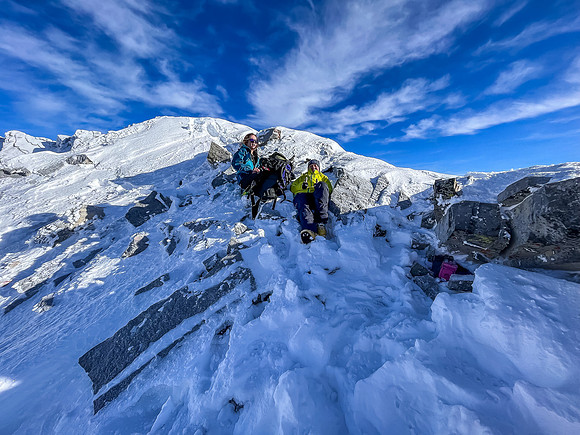 Happy to be in sunshine at the summit!