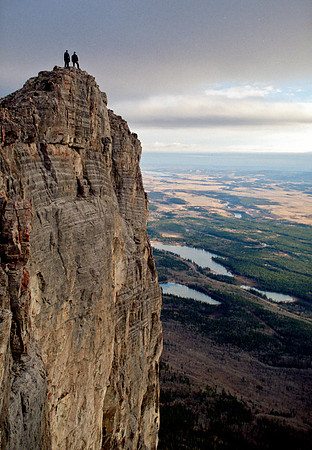 Incredible exposure on the summit ridge.