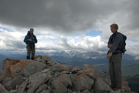 Wietse and Jeff on the top of Holy Cross Mountain.