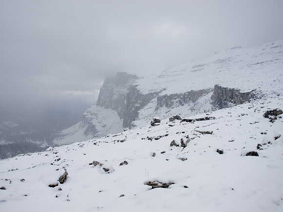 More snow and weather as we ascend.